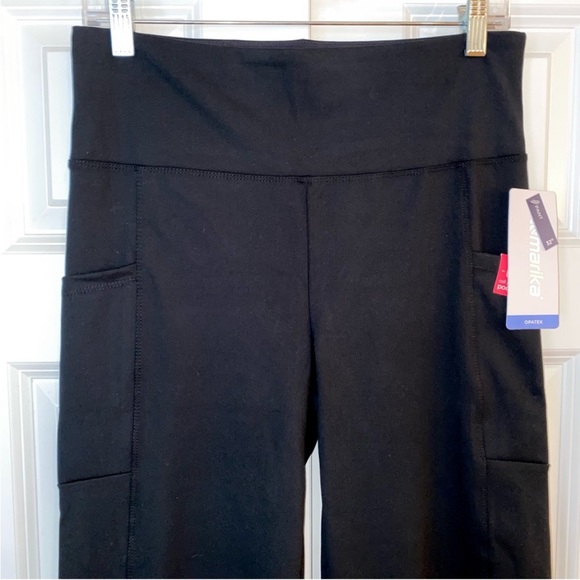 NWT Marika Flare Yoga Pant With Side Pockets Size XL in Black New With Tags. - Picture 4 of 16